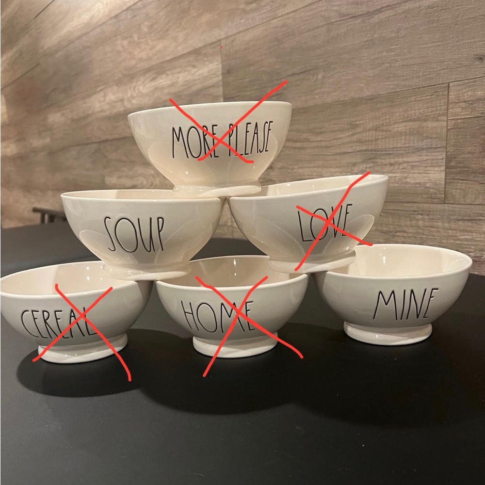 Rae Dunn cereal bowls (2)